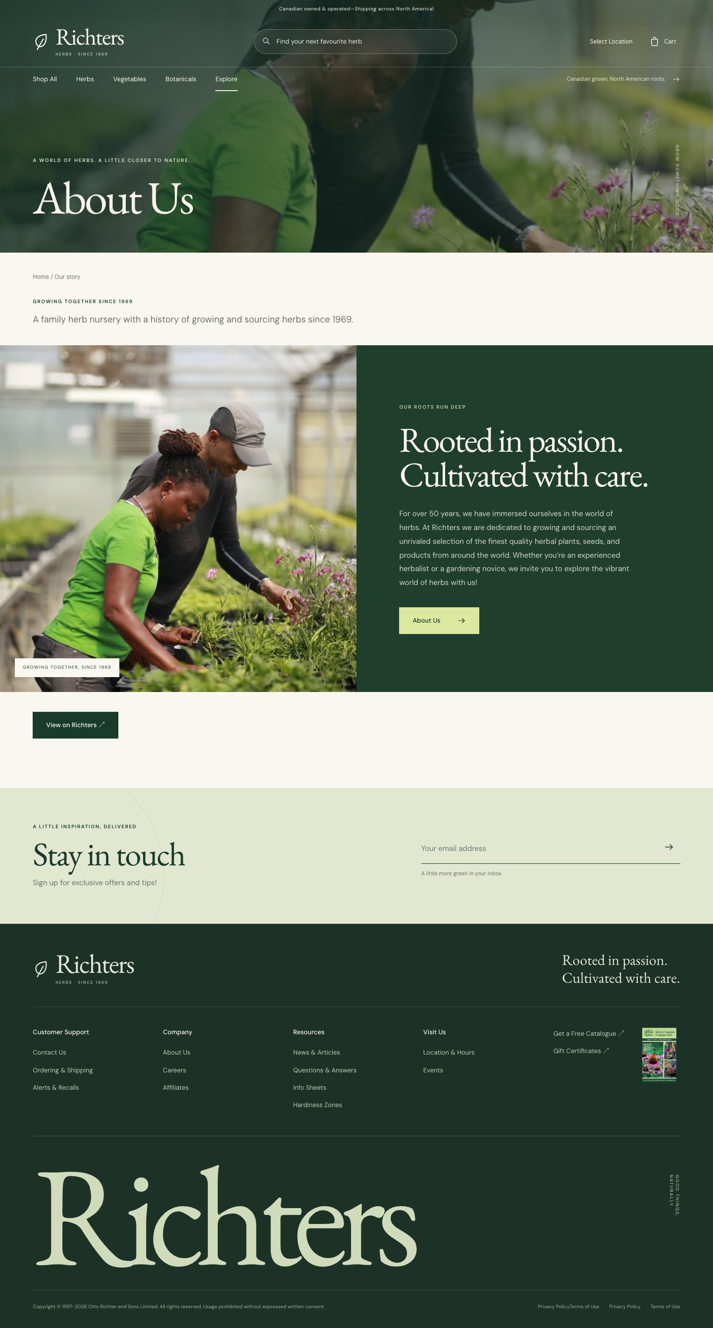 About · botanical · desktop