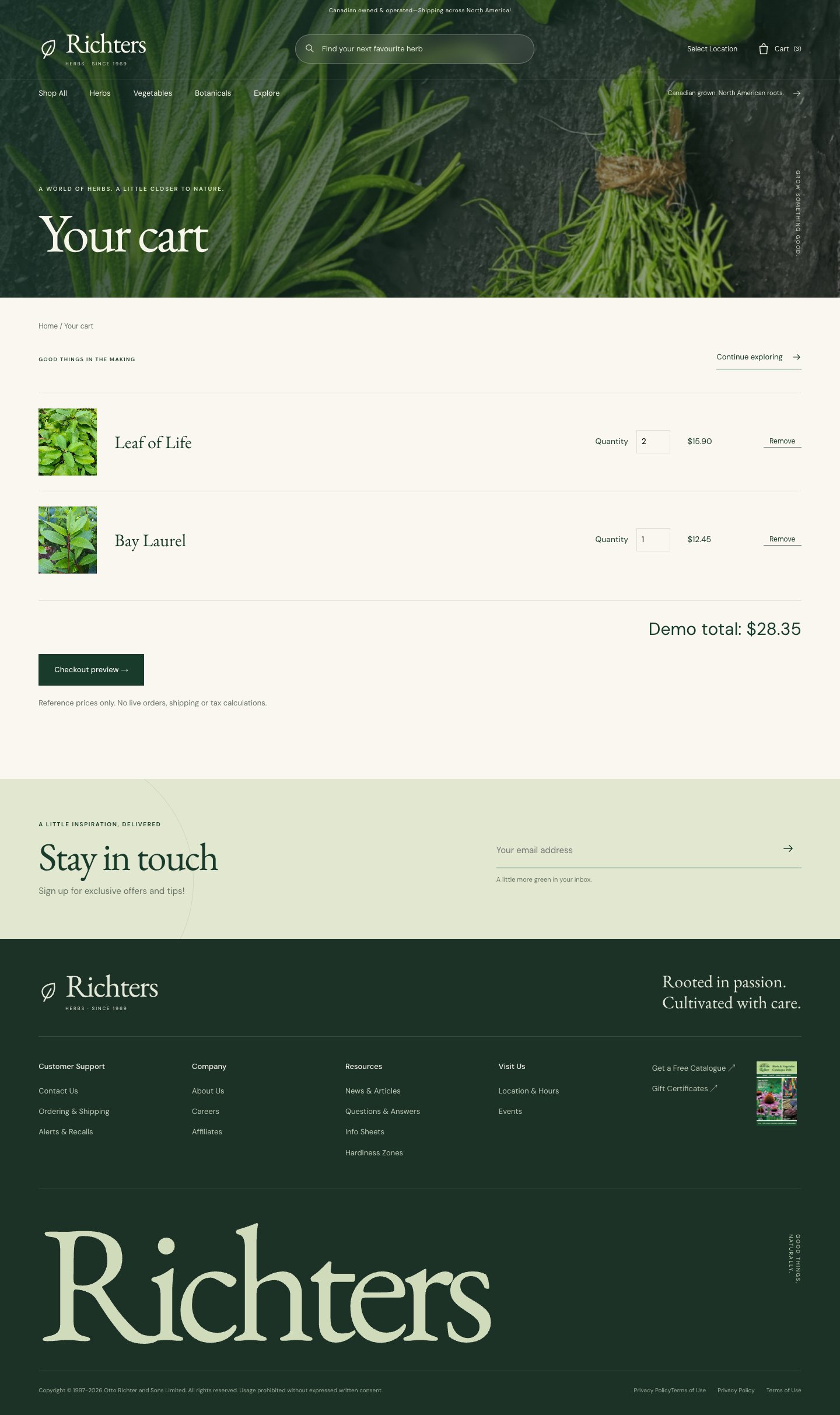 Cart · botanical · desktop