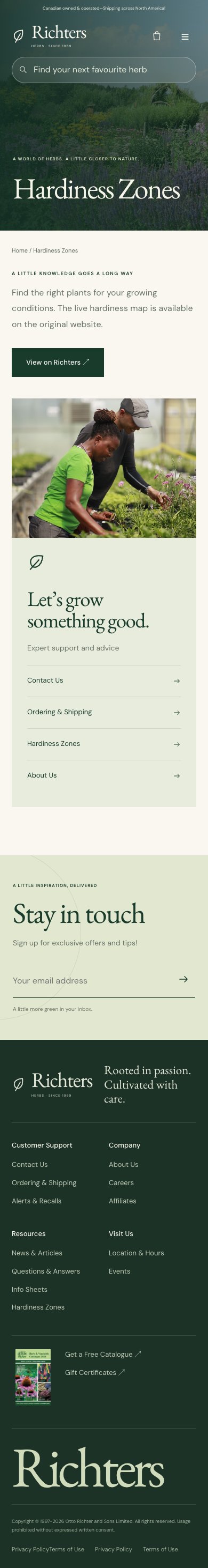 Hardiness Zones · botanical · mobile