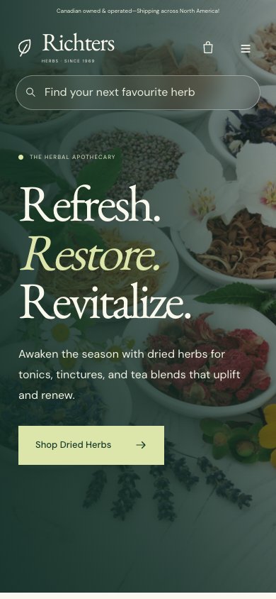 Home · botanical · mobile