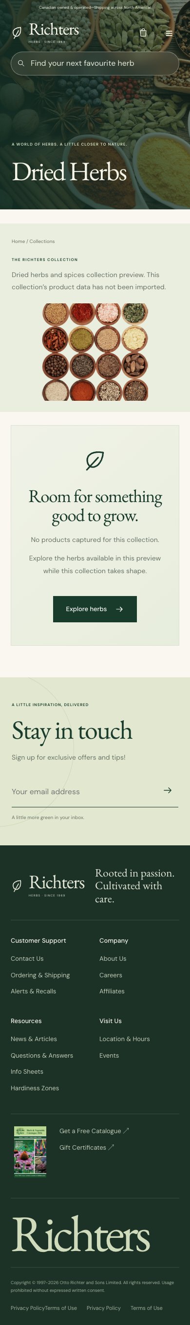 Collection · Dried Herbs · botanical · mobile