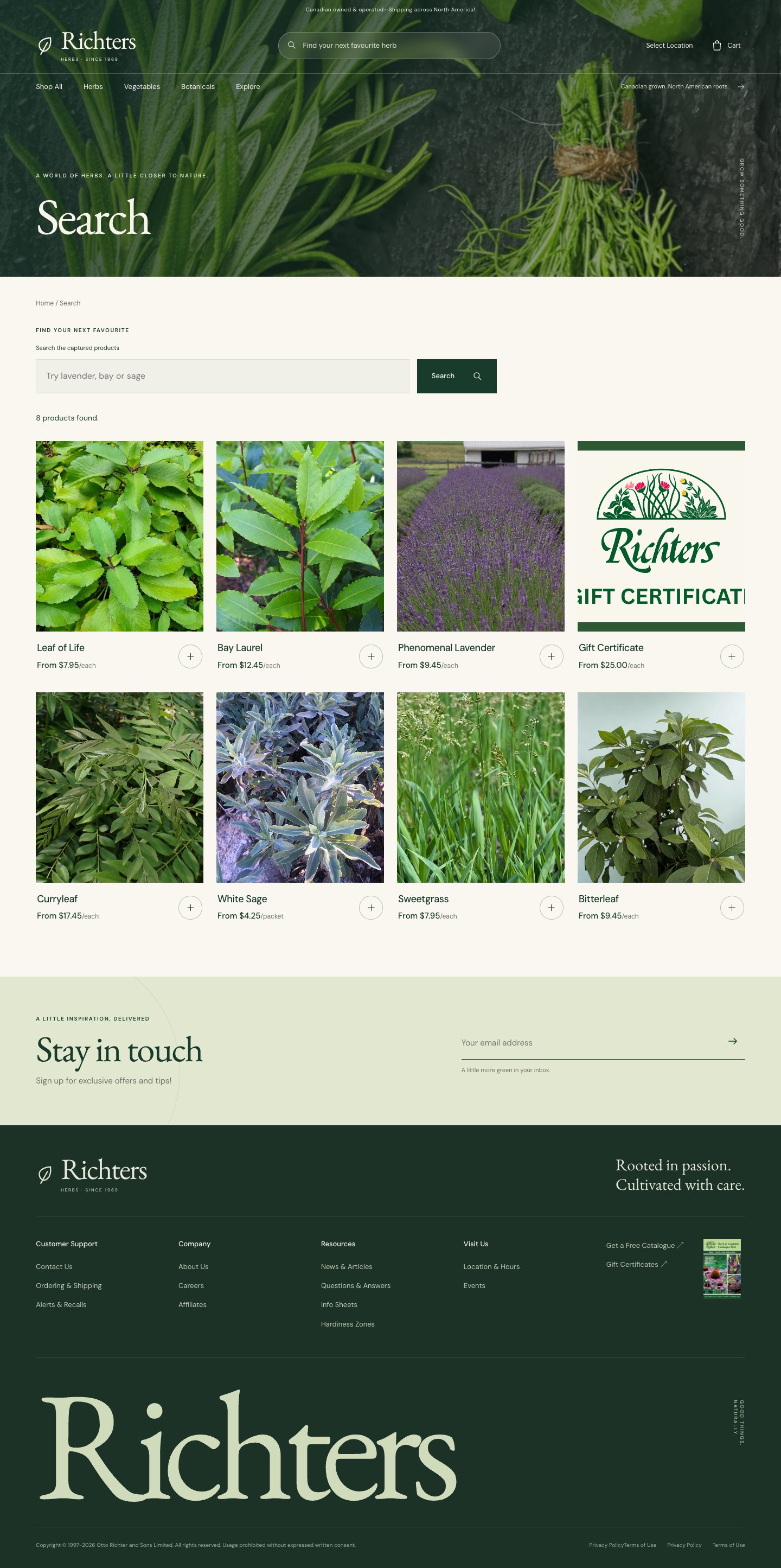 Search · botanical · desktop