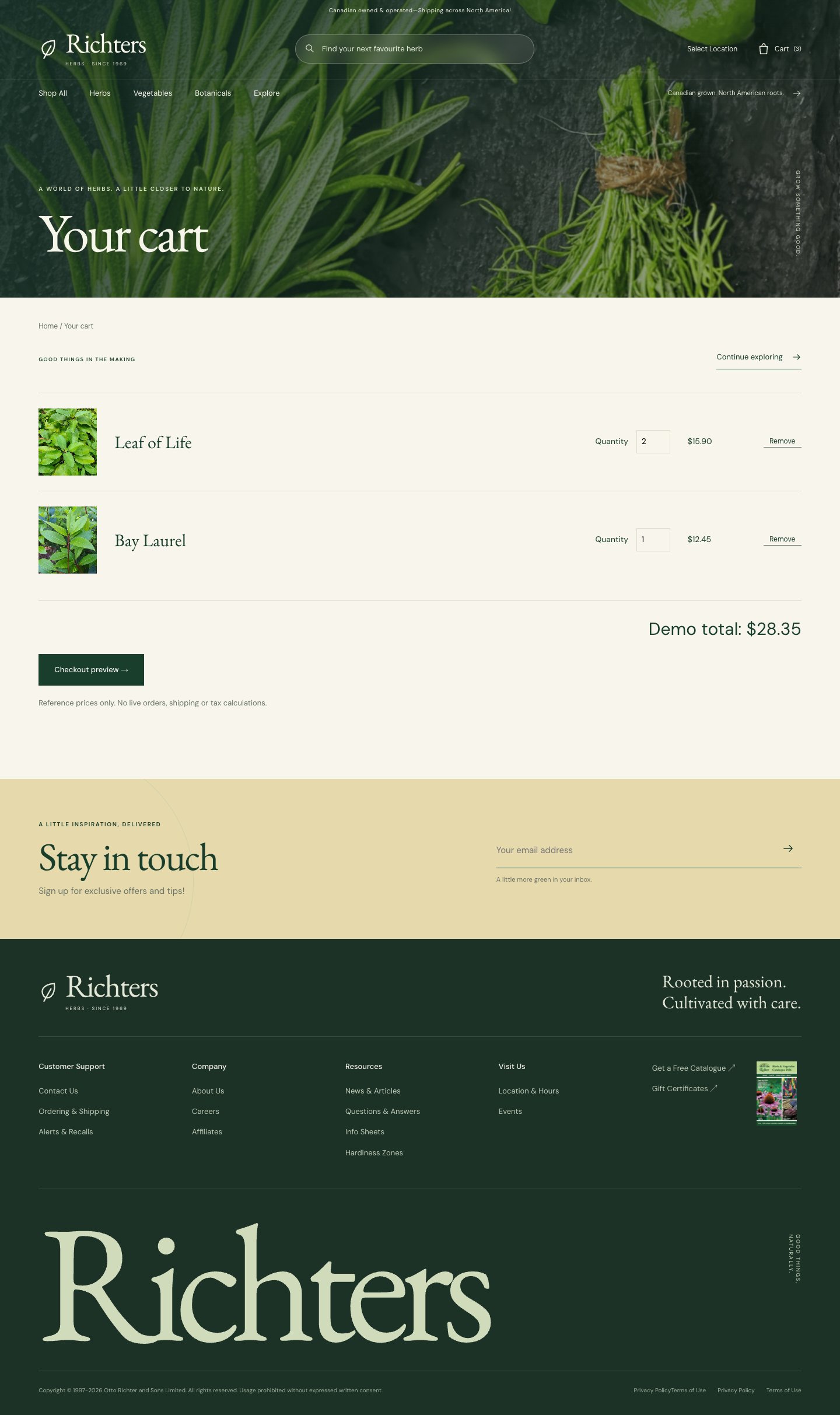Cart · immersive · desktop