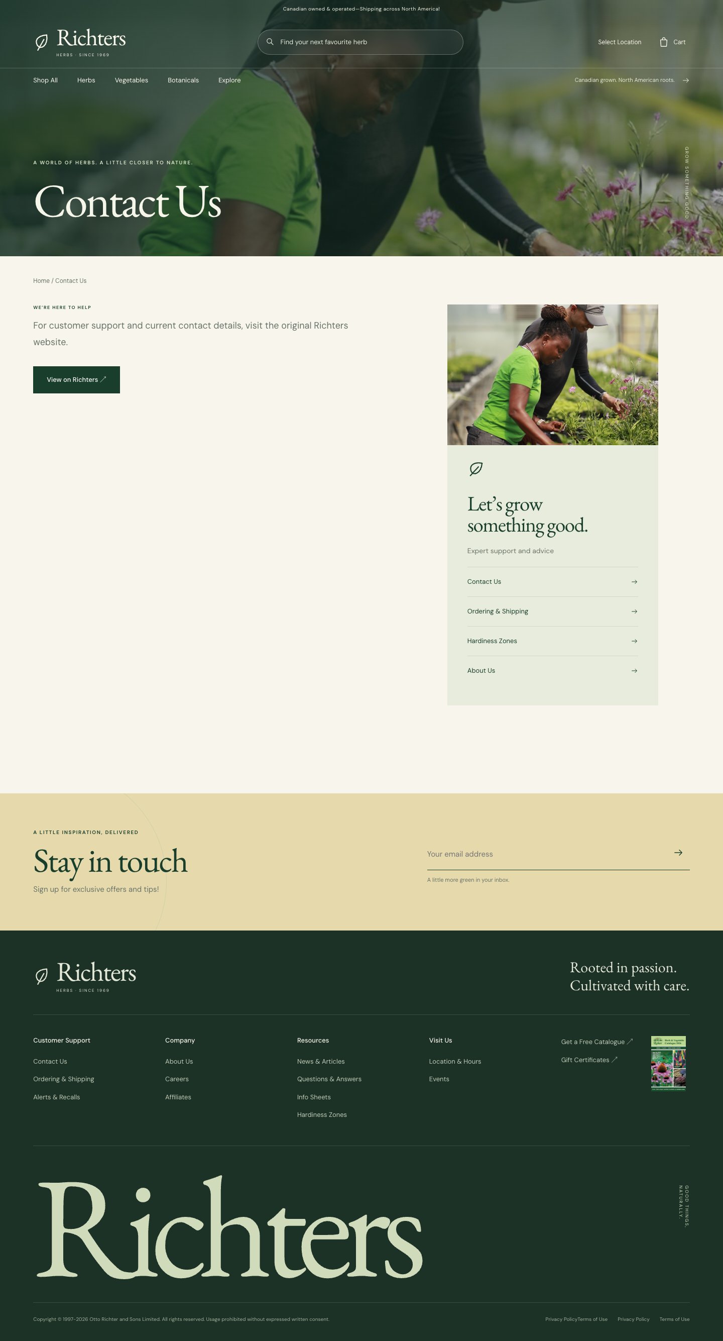 Contact · immersive · desktop