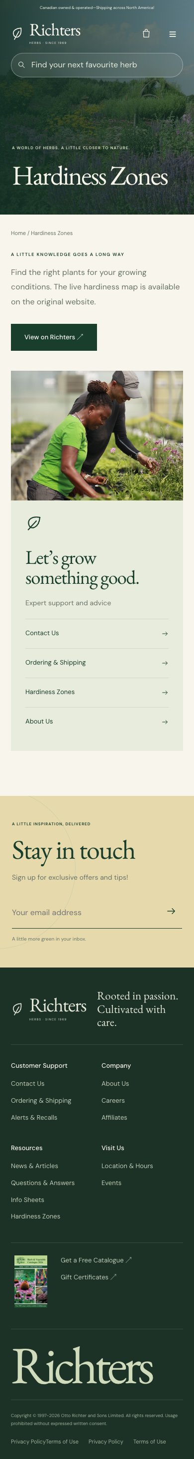Hardiness Zones · immersive · mobile