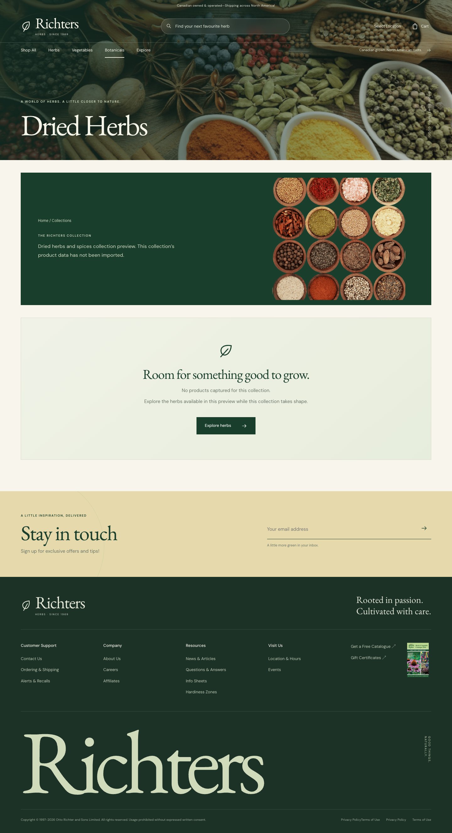 Collection · Dried Herbs · immersive · desktop