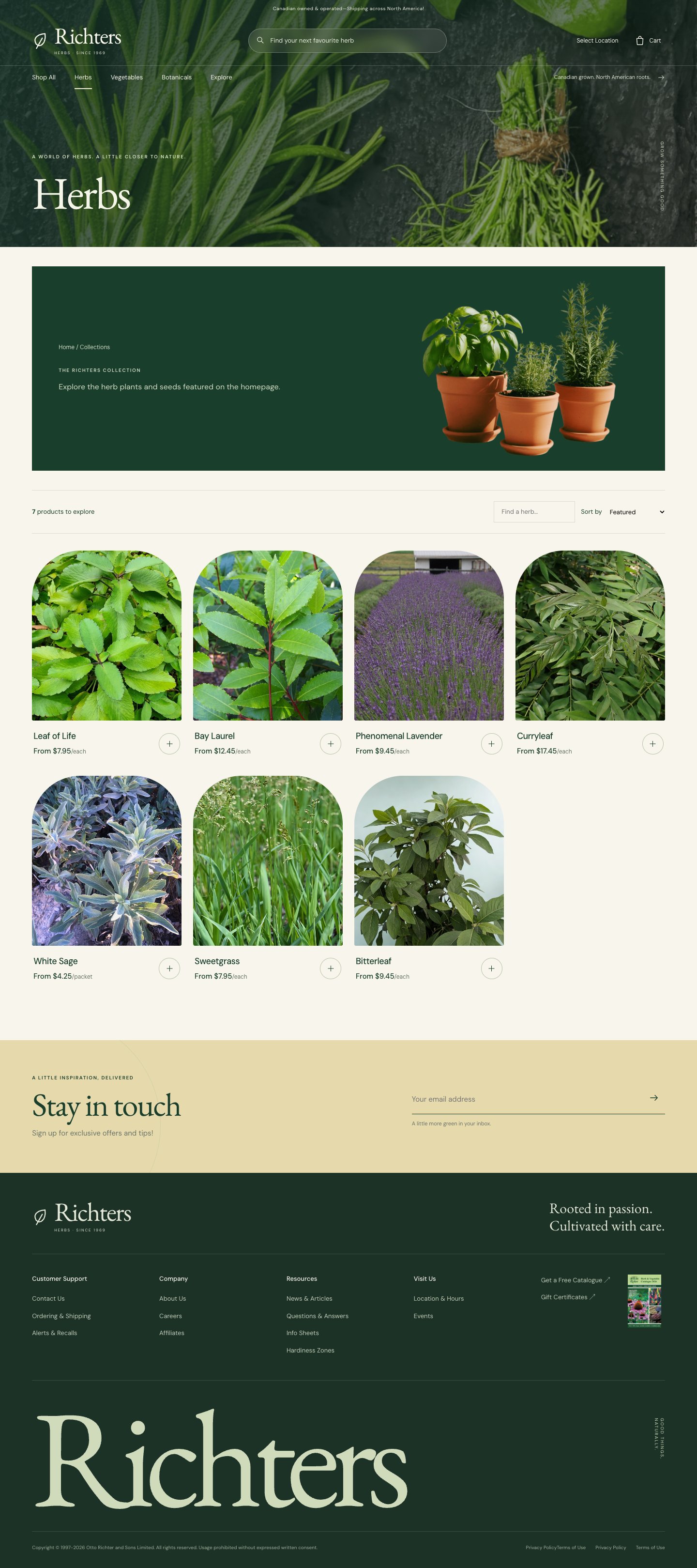 Collection · Herbs · immersive · desktop