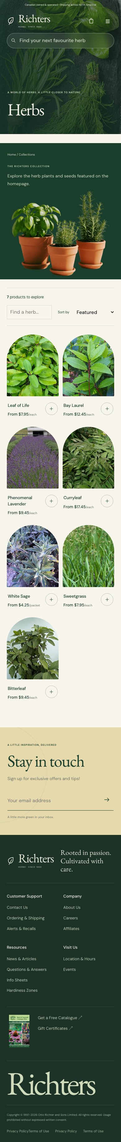 Collection · Herbs · immersive · mobile
