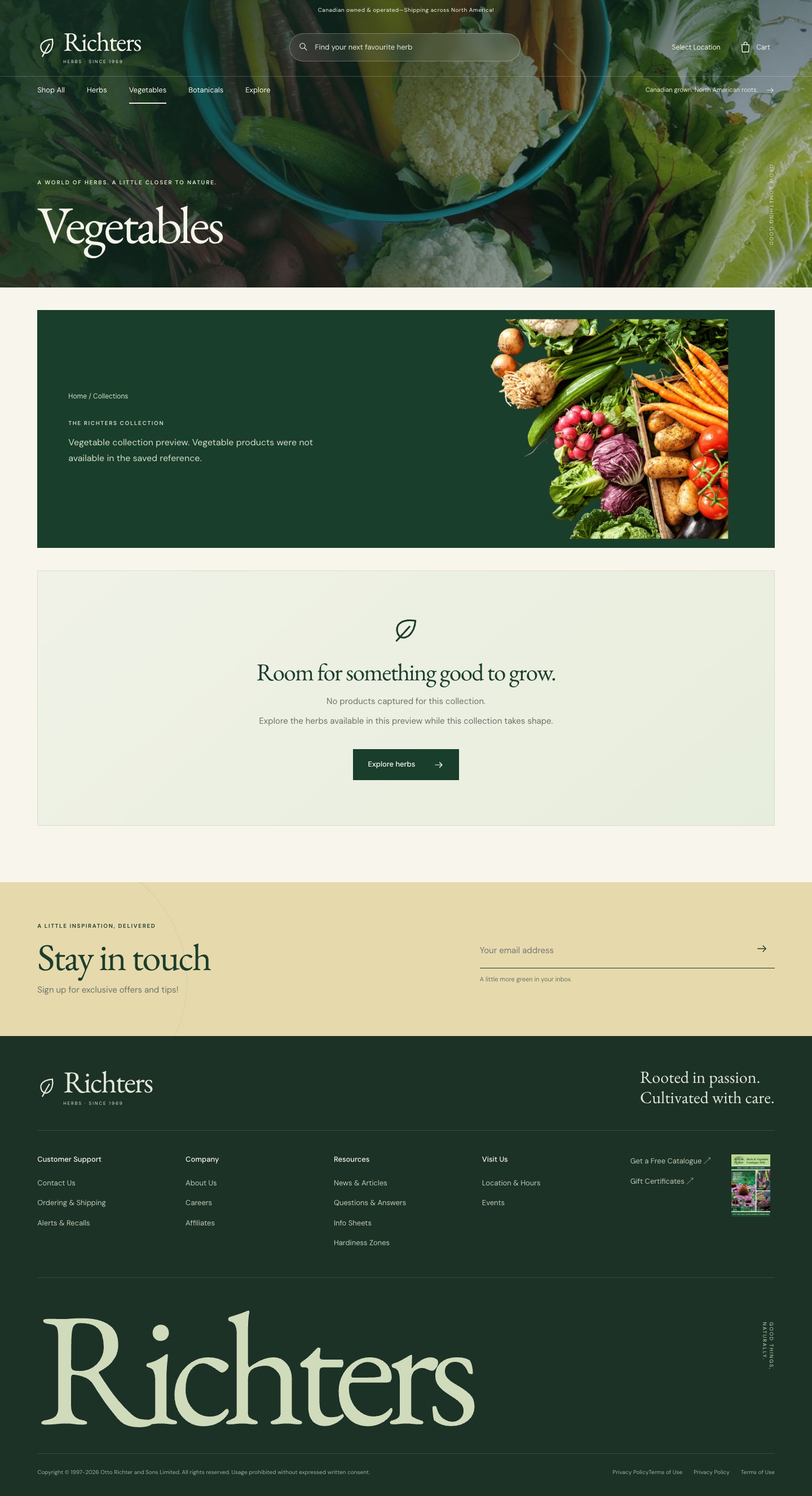 Collection · Vegetables · immersive · desktop