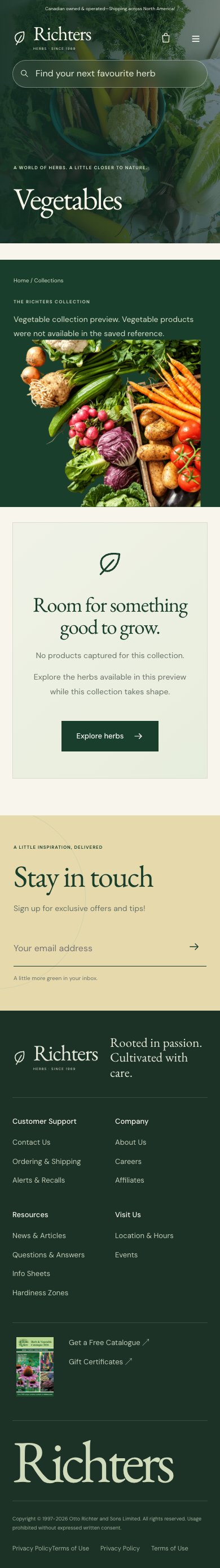 Collection · Vegetables · immersive · mobile